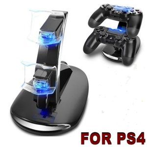 Dual USB Charger with Fast Charging Station Stand Charger for PS4 Controller